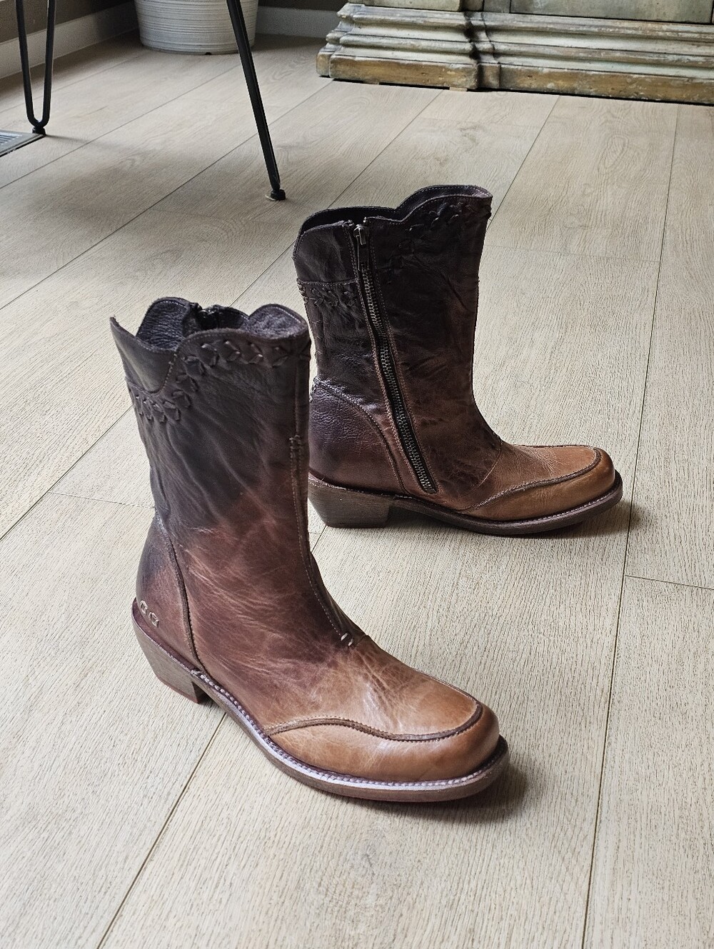 $355 RARE || Bed Stu Colleen Mid Calf Cold Brew Tie Dye Boots 7.5 - Picture 5 of 11